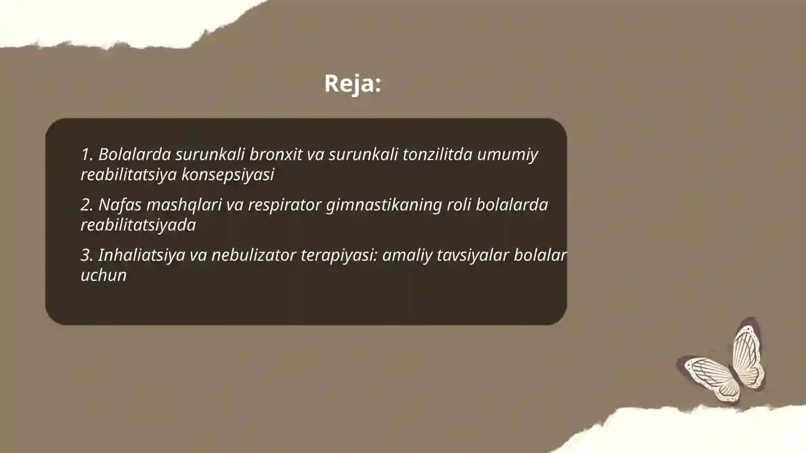 Bolalarda surunkali bronxit surunkali tonzilitda reabilitatsiya olib borish 2