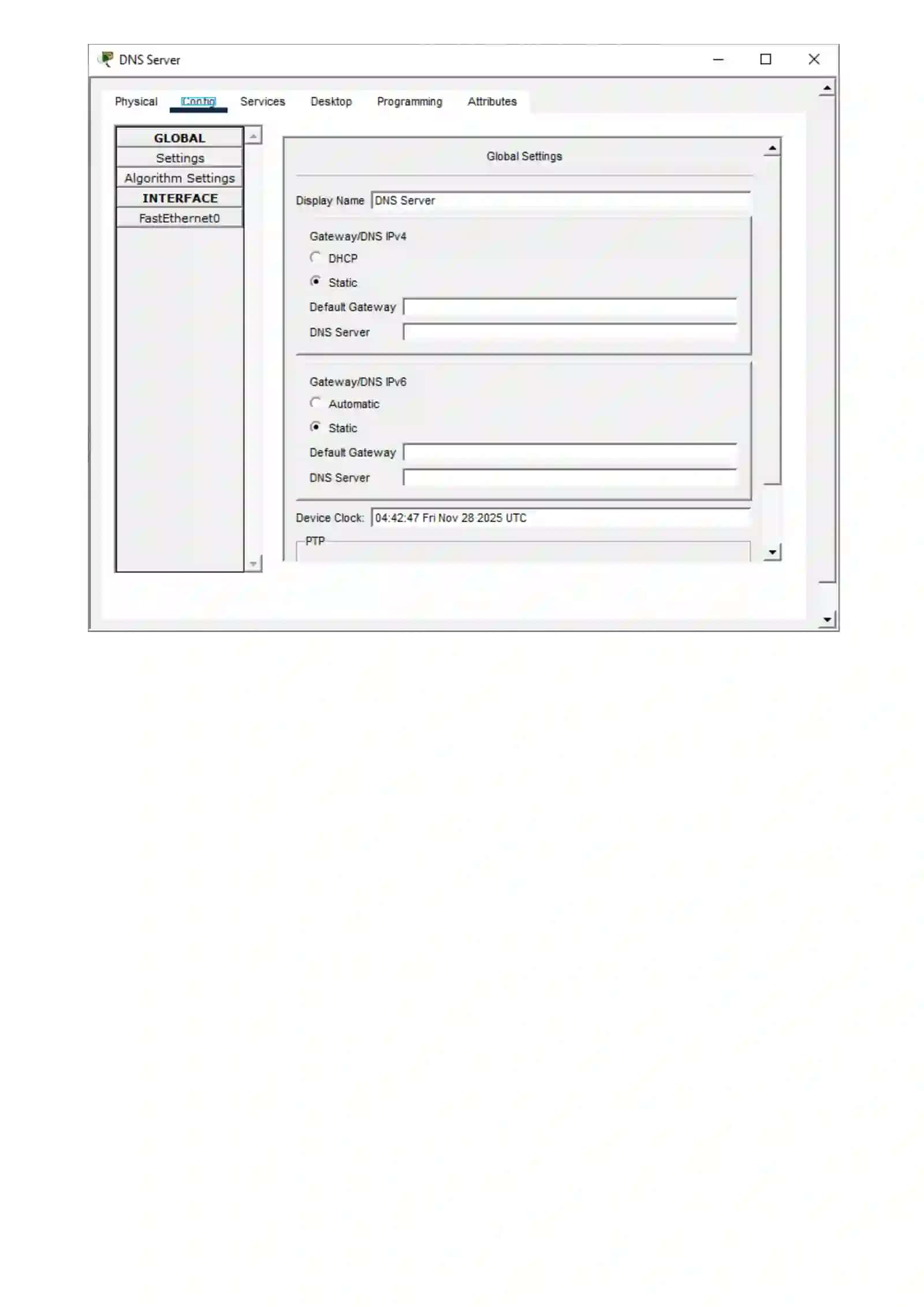 TARMOQ XIZMATLARI – DNS XIZMATI SINI CISCO PACKET TRACER’DA SIMULYATSIYASI 2
