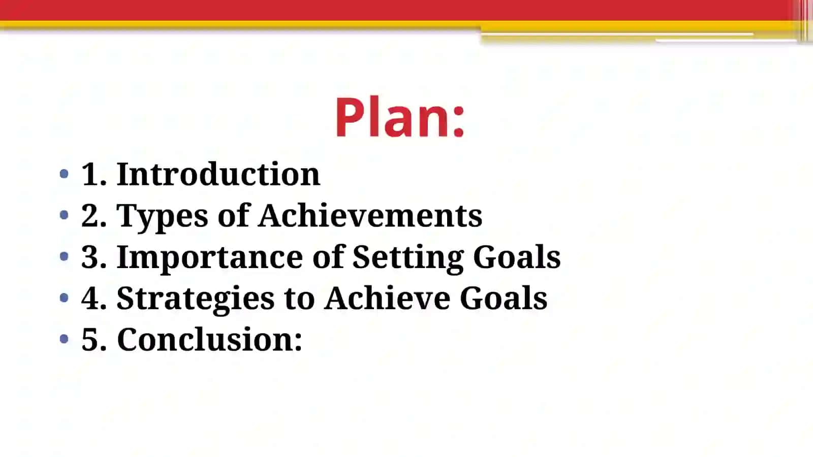 Achievements and goals 2