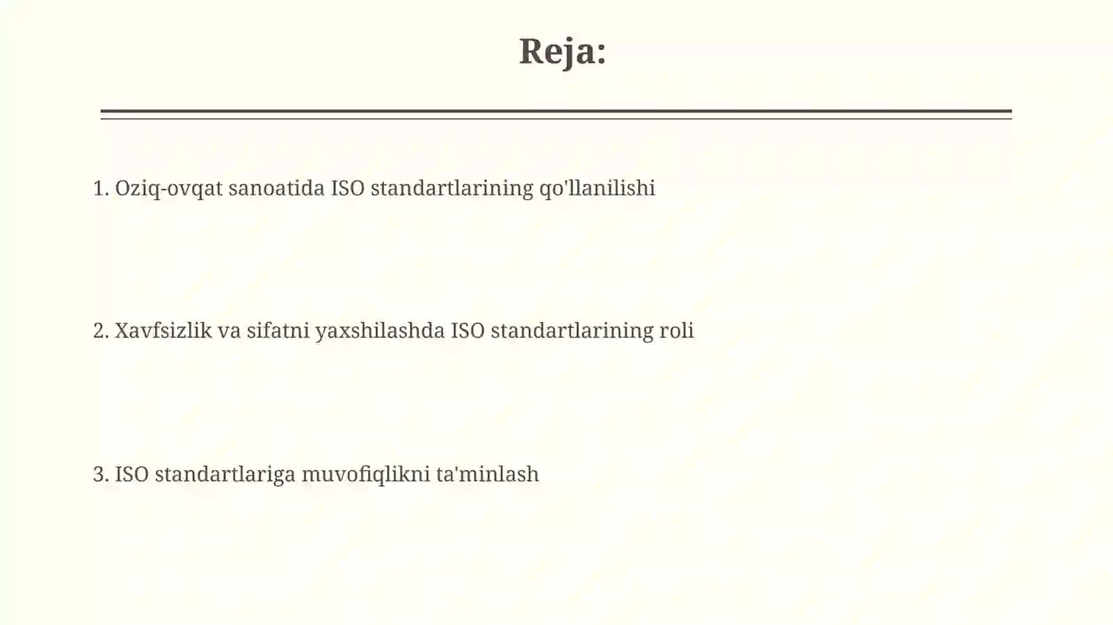 ISO 22000: Oziq-ovqat xavfsizligi boshqaruv tizimi 2