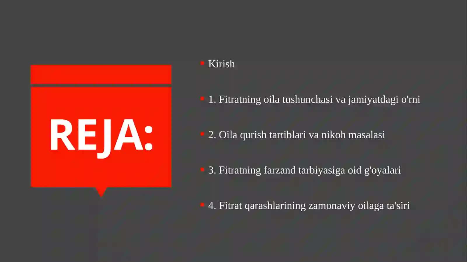 A.Fitratning "Oila asari"dagi oila qurish tartiblari va farzand tarbiyasi" 2
