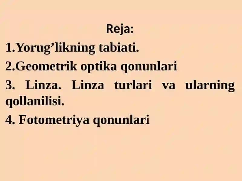YORUG’LIK TO’LQIN NAZARIYASI ELEMENTLARI 2