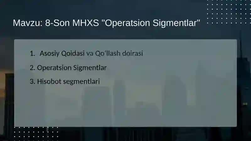 8-Son MHXS "Operatsion Sigmentlar" 2