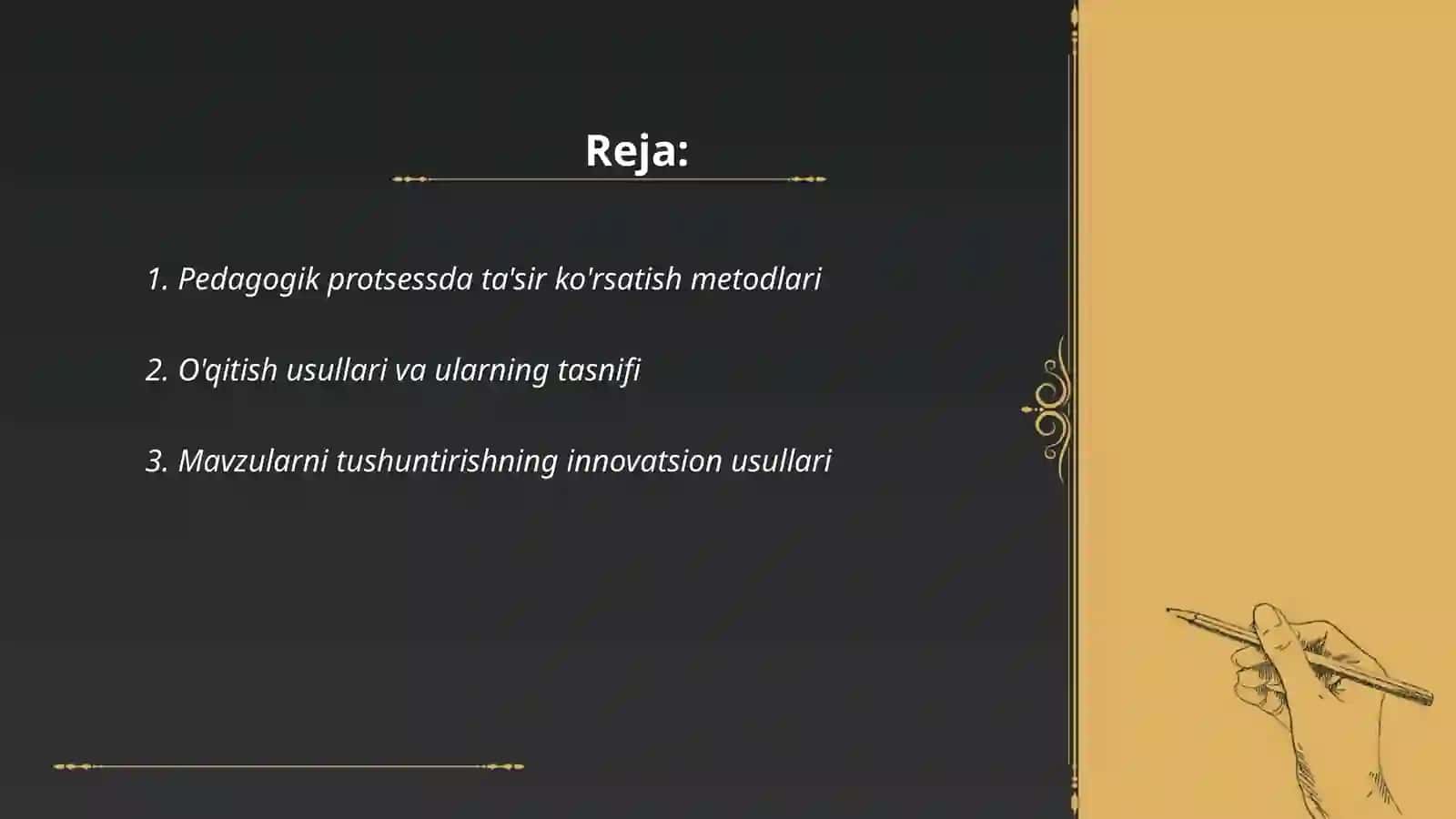 Pedagogik ta'sir kòrsatish metod va vositalari 2