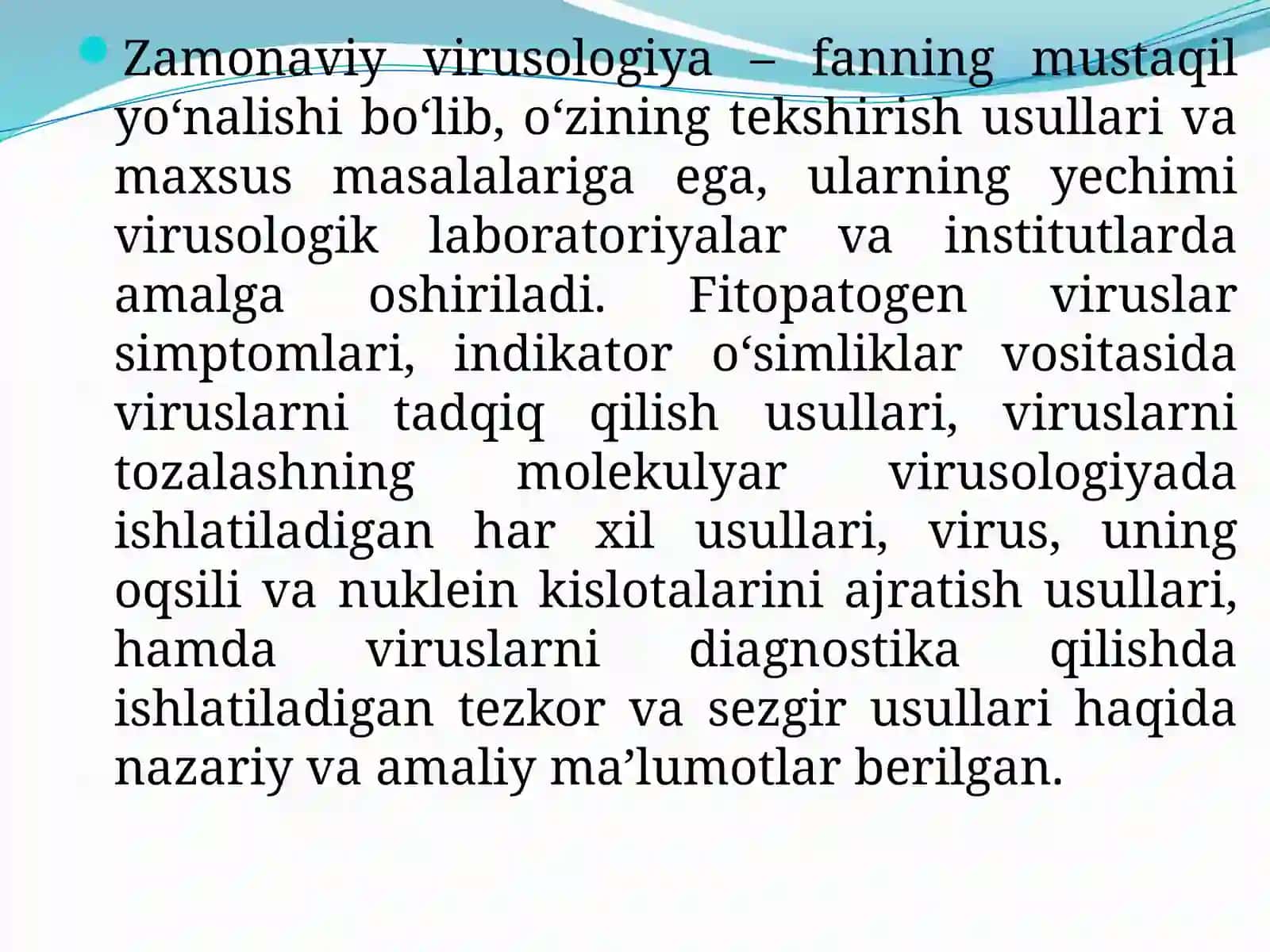 Virusologiyada qo`llaniladigan tadqiqot usullari 2