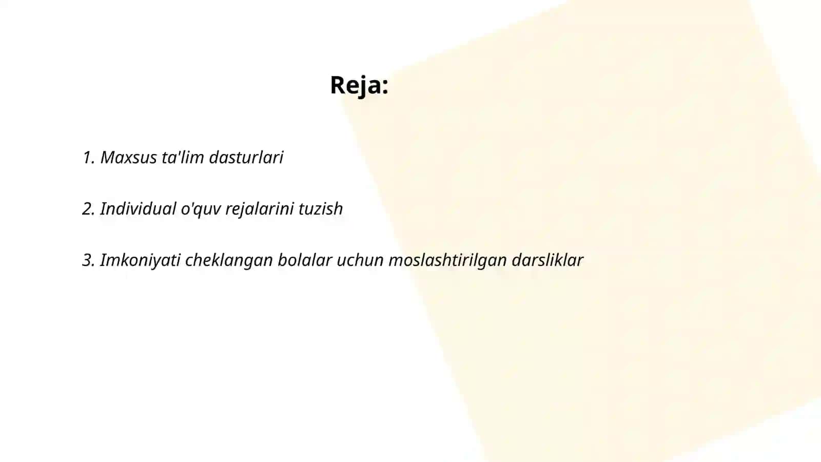 Maxsus ta'lim dasturlari 2