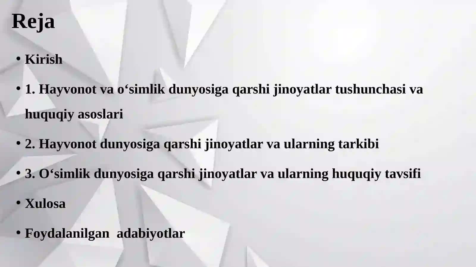 Hayvonot va o‘simlik dunyosiga qarshi jinoyatlar huquqiy tahlili 2