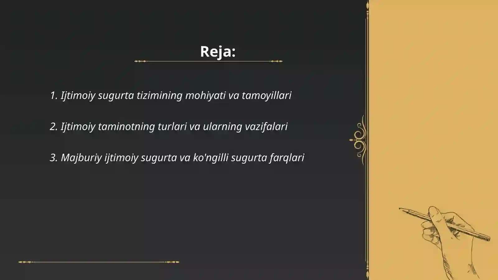 Ijtimoiy Sugurta va Ijtimoiy Taminot 2