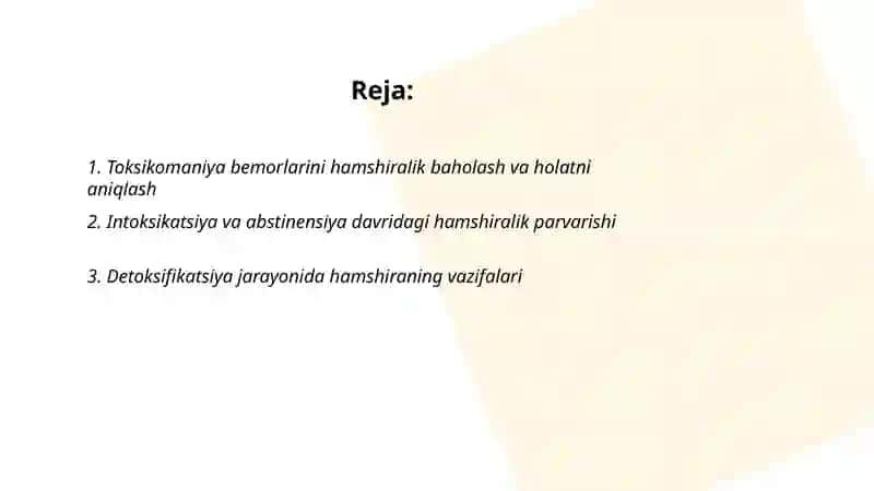 Toksikomaniyada hamshiralik ishi 2