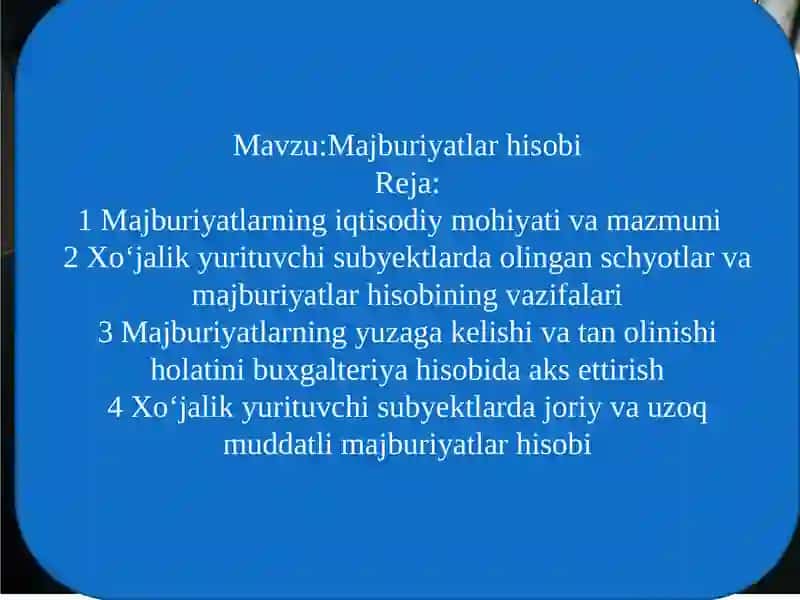 Молиявий ҳисоб асослари 2
