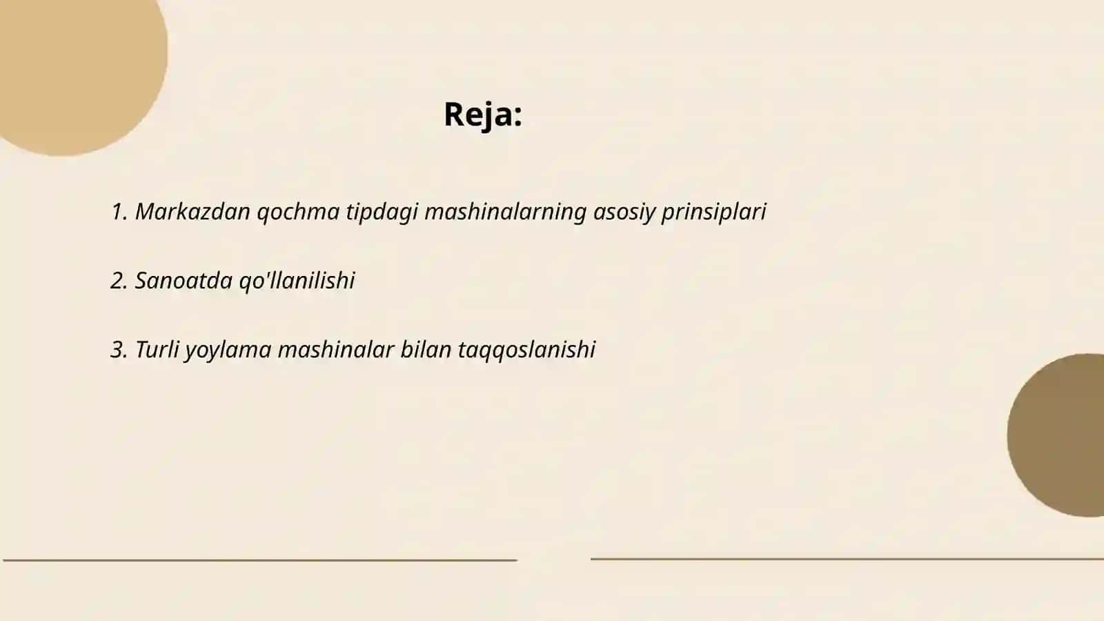 Markazdan qochma tipdagi mashinalar 2