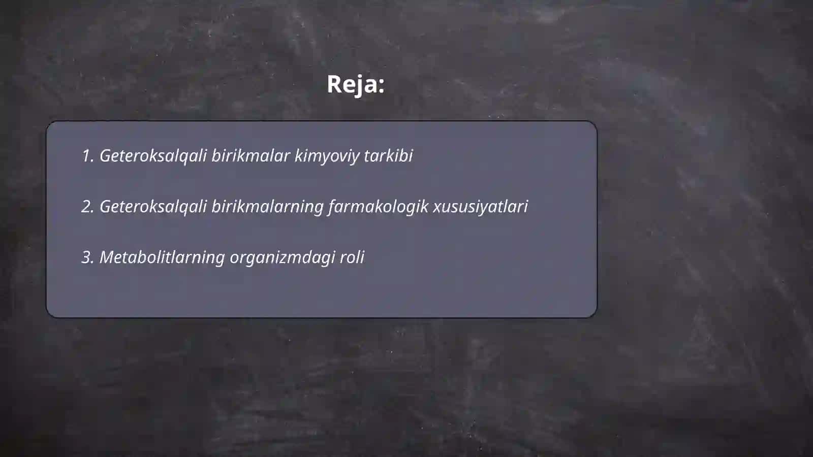 Geteroksalqali birikmalar kimyoviy tarkibi 2