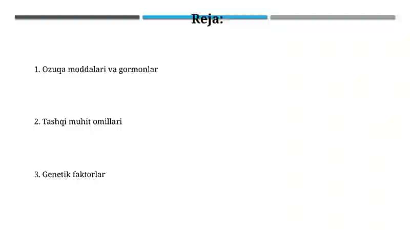 Suyaklarning oʻsishi,rivojlanishiga tasir etuvchi omillar 2