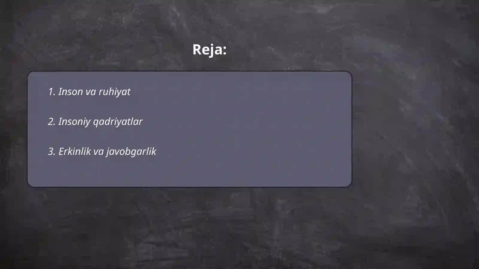 Inson falsafasi 2
