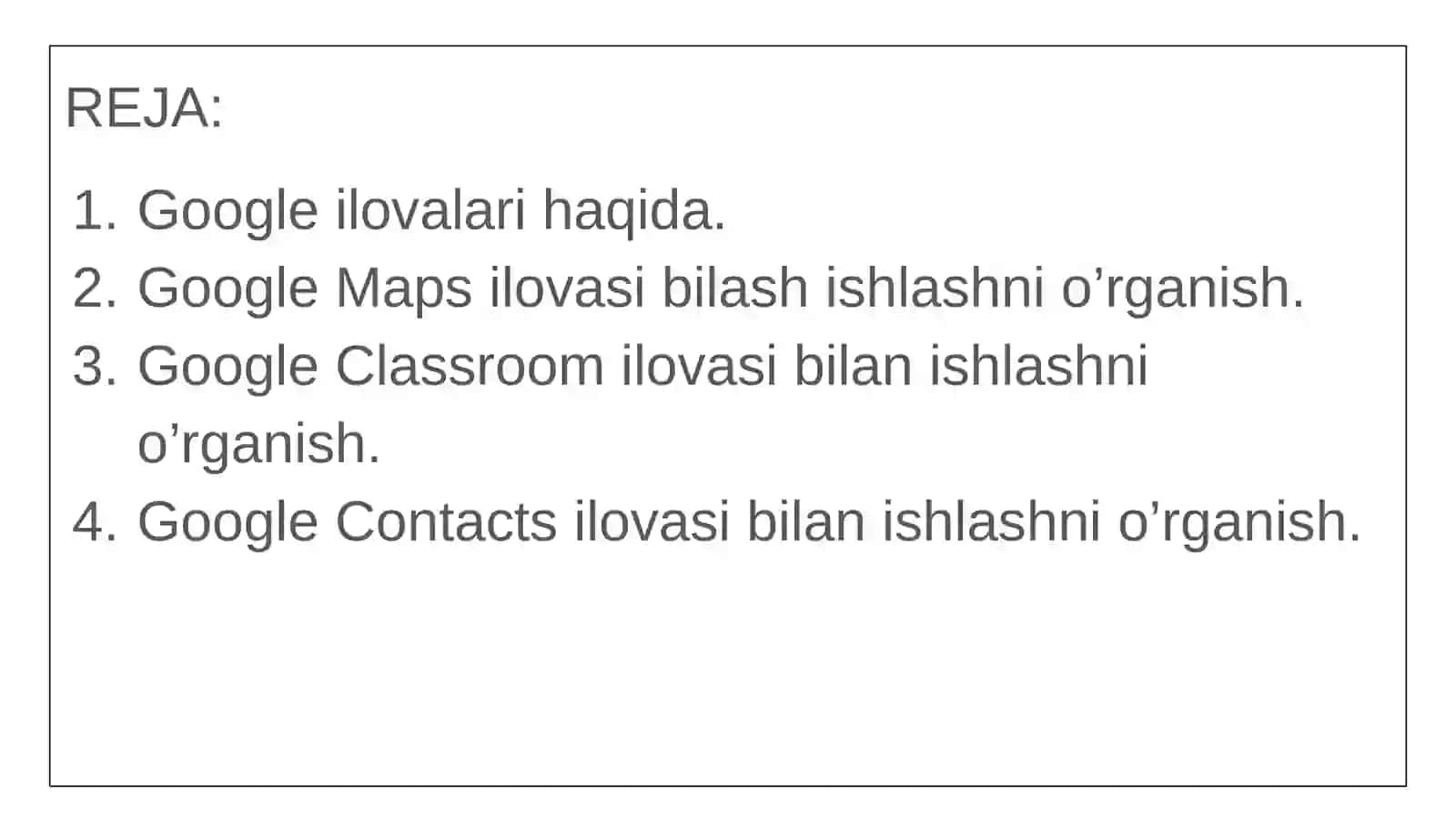 Google ilovalari 2