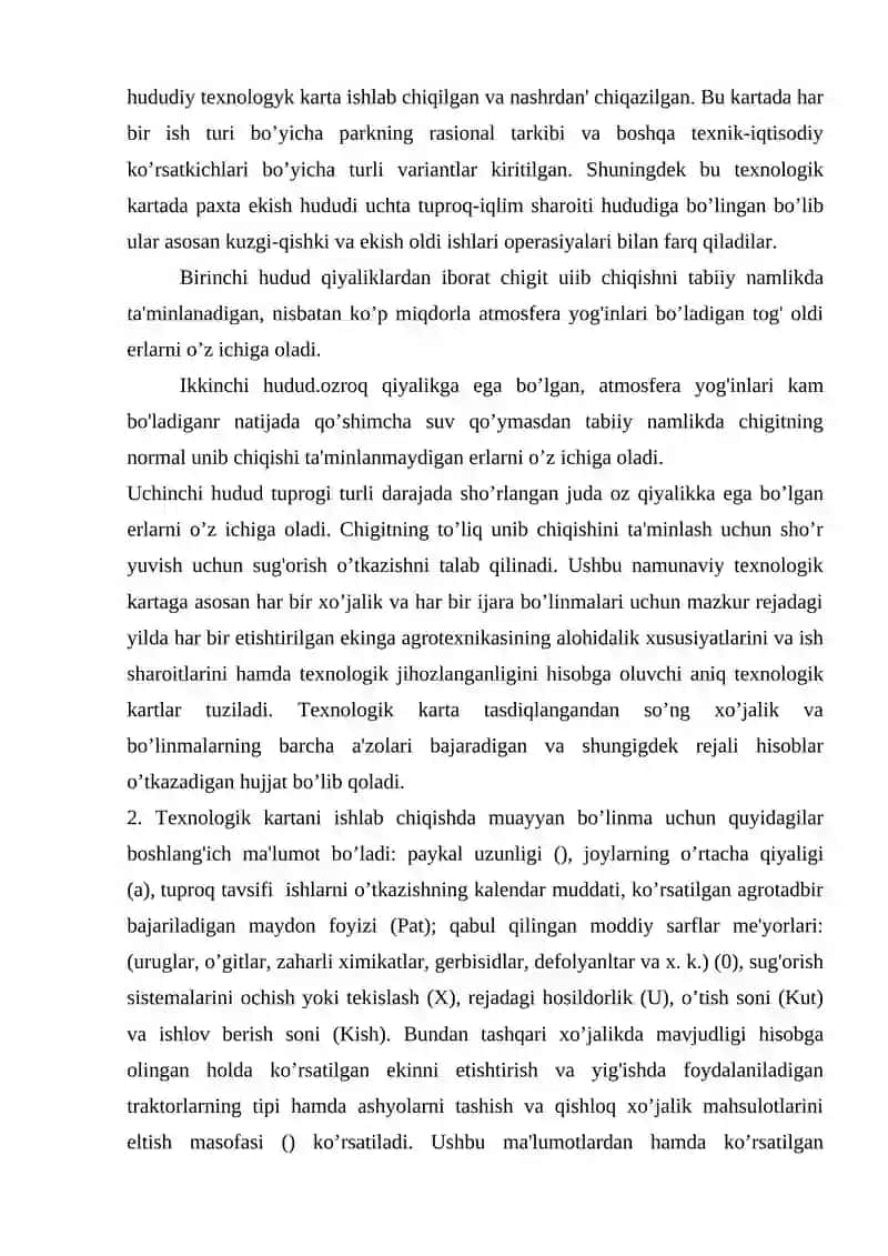 Texnologik karta 2
