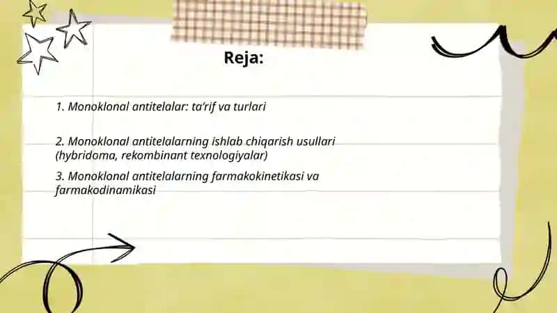 Monoklonal antitelalar va tibbiyot amaliyotlarida qôllanilishi 2