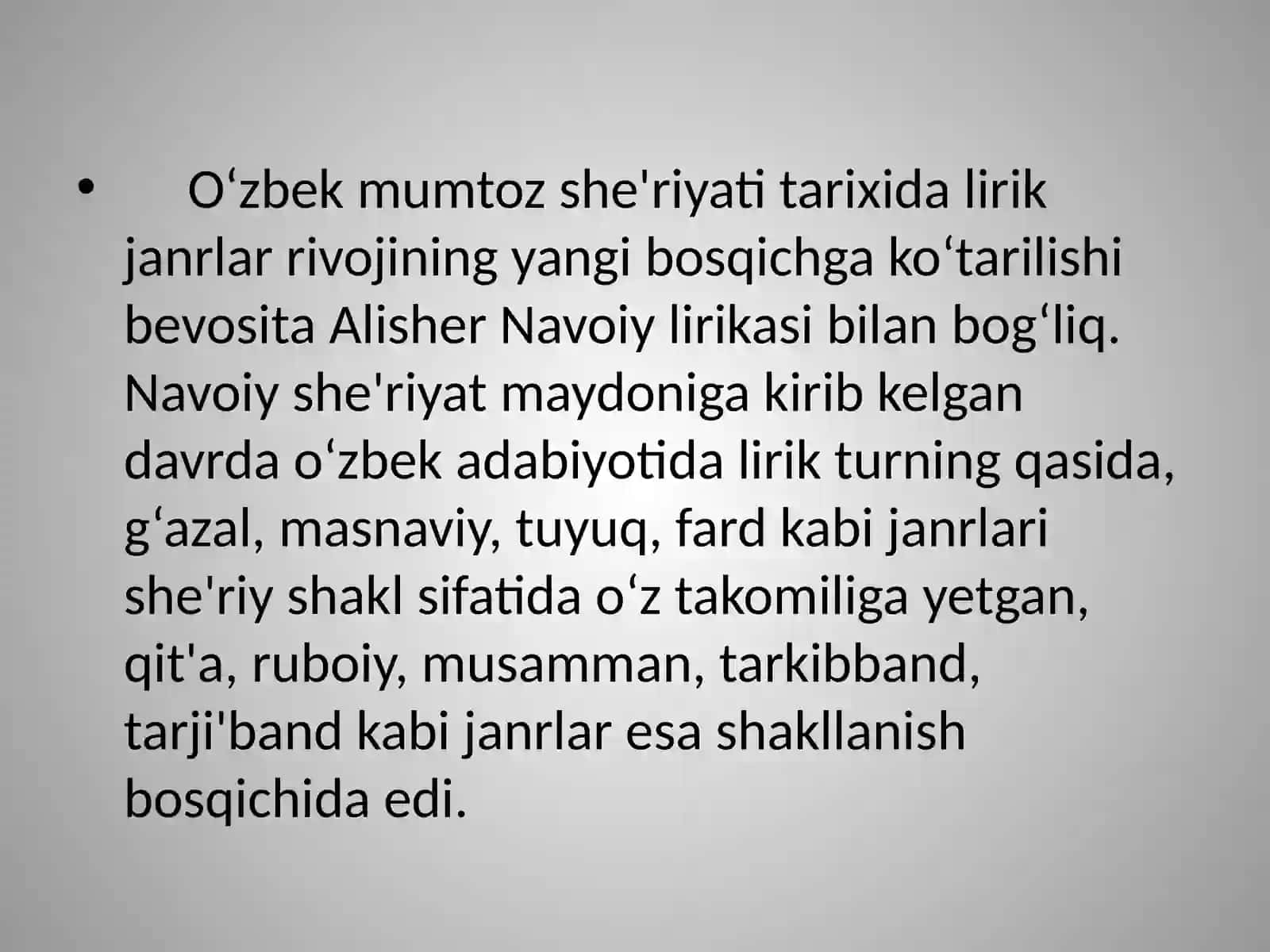 NAVOIY SHE'RIYATI VA JANRLAR POETIKASI 2