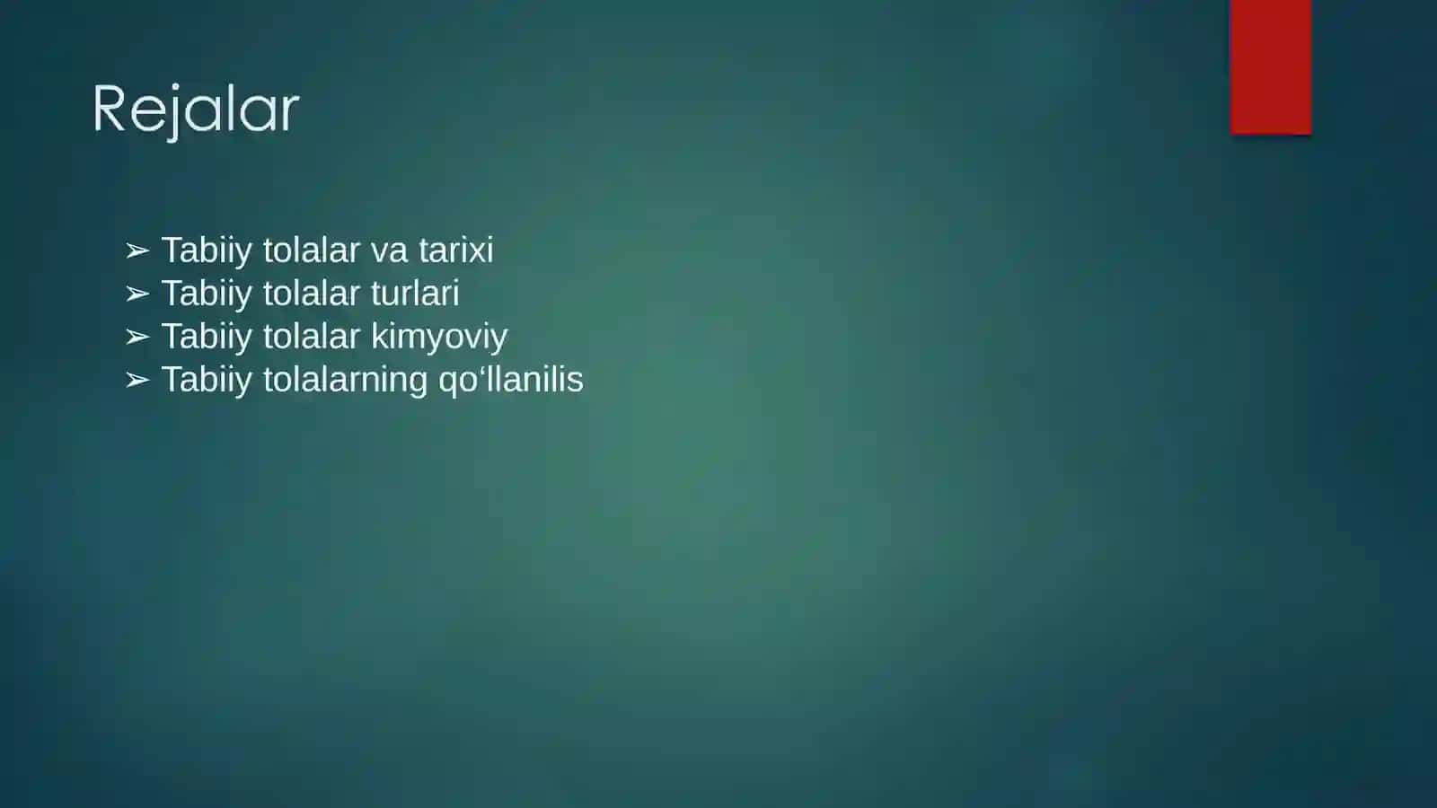 TABIIY TOLALAR VA ULARNING ASOSIY KIMYOVIY TARKIBI 2