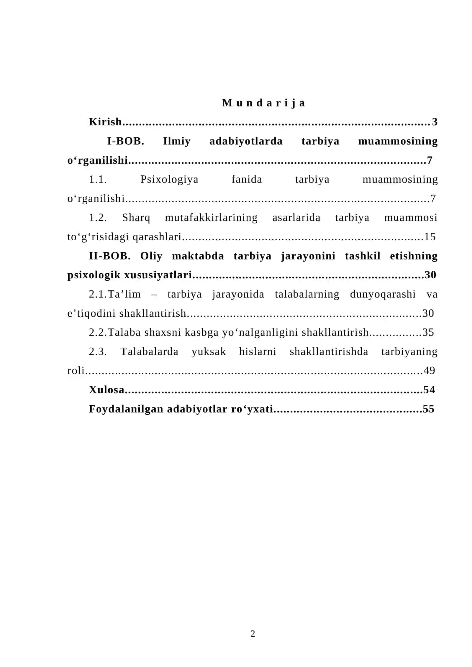 Oliy maktabda tarbiya jarayonlarini tashkil etishning psixologik xususiyatlari 2