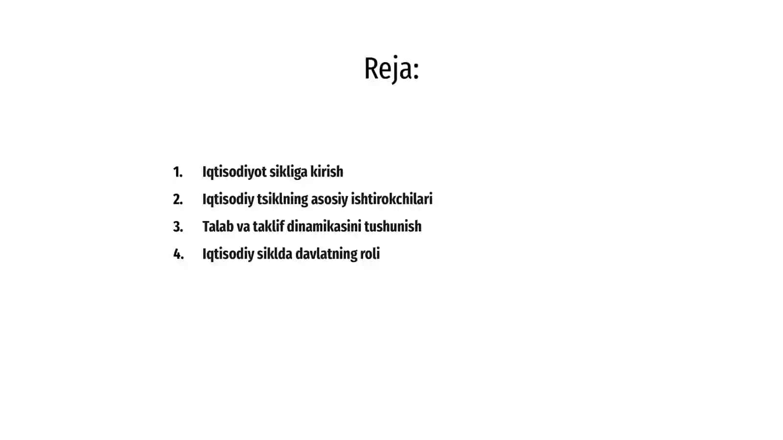 Iqtisodiyotning tsiklligi 2