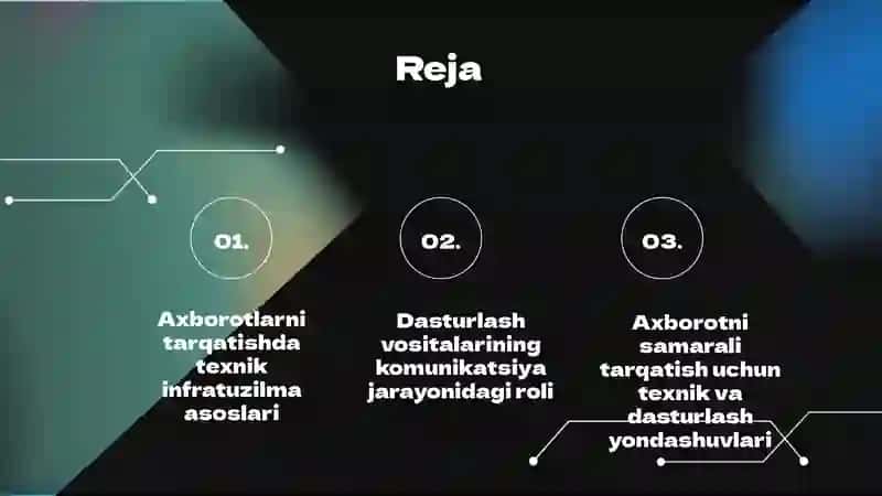 Axborotlarni tarqatish jarayonida texnik va dasturlash vositalari 2
