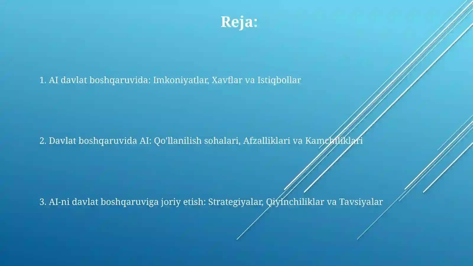 Davlat Boshqaruvida SI ni qo‘llash asosida 2