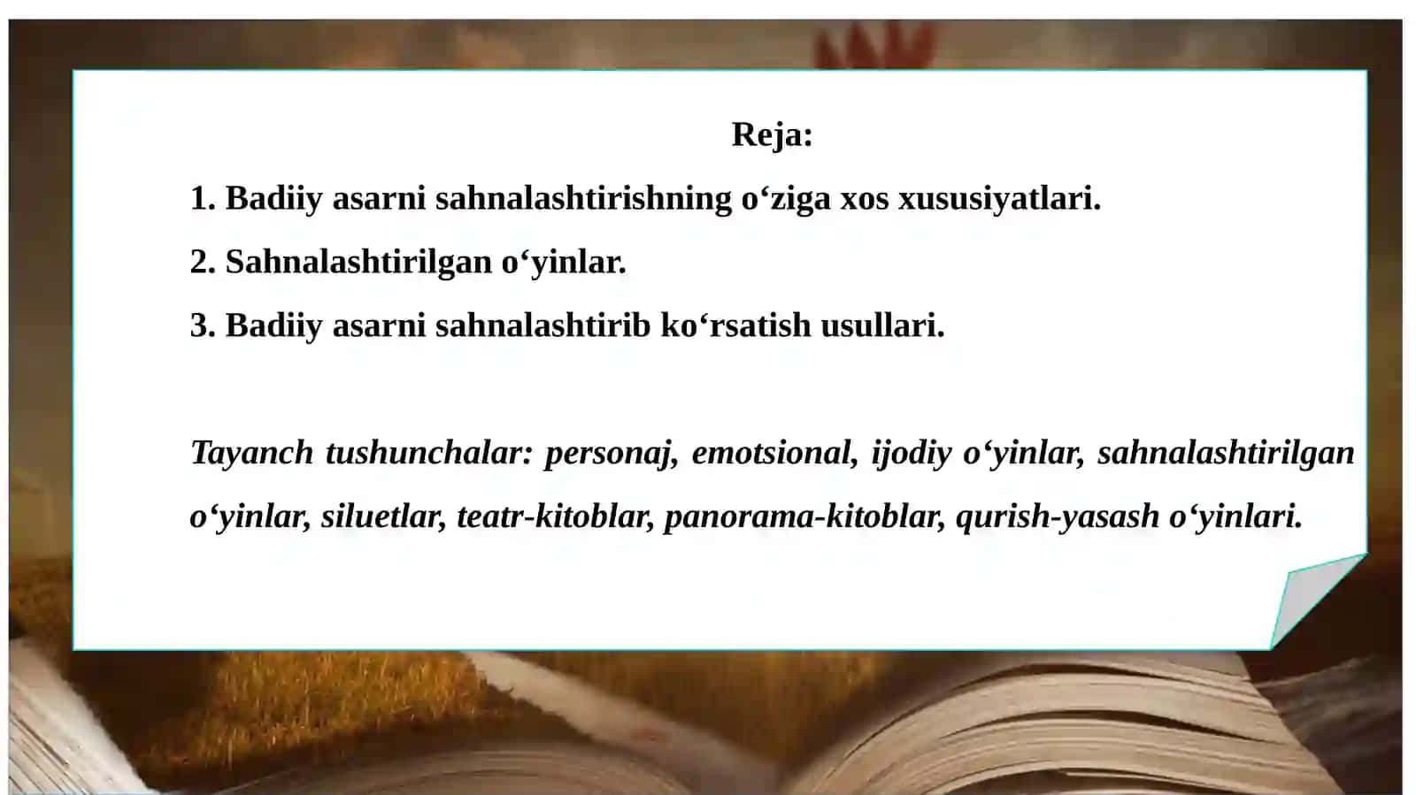Maktabgacha ta’limda ifodali o’qish orqali badiiy asarlar ustida ishlash texnologiyalari 2