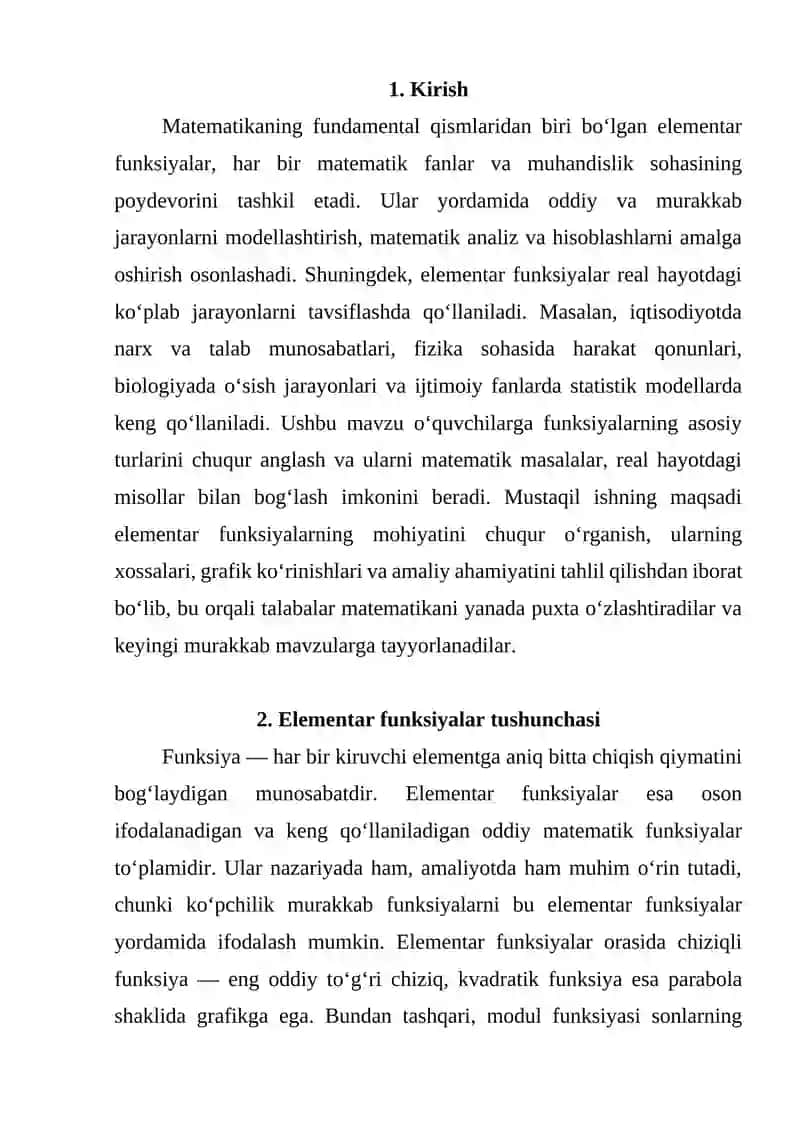 ASOSIY ELEMENTAR FUNKSIYALAR 2