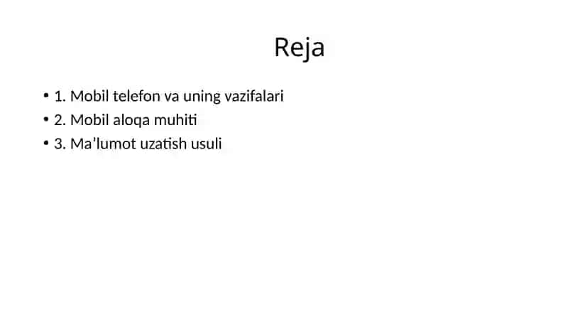 Mobil internettexnalogiyalari 2