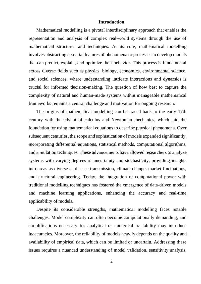 Mathematical Modelling Techniques 2