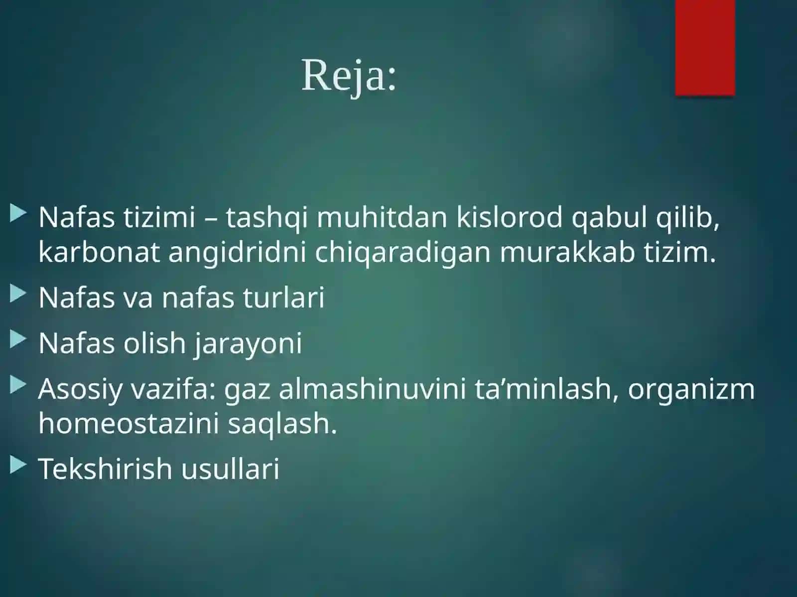 Nafas tizimi anatomo fiziologiyasi 2