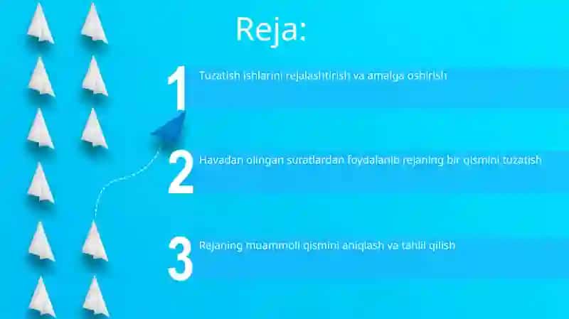 Georeferensiya qilingan 1:5000 masshtabdagi havodan olingan suratlar 2