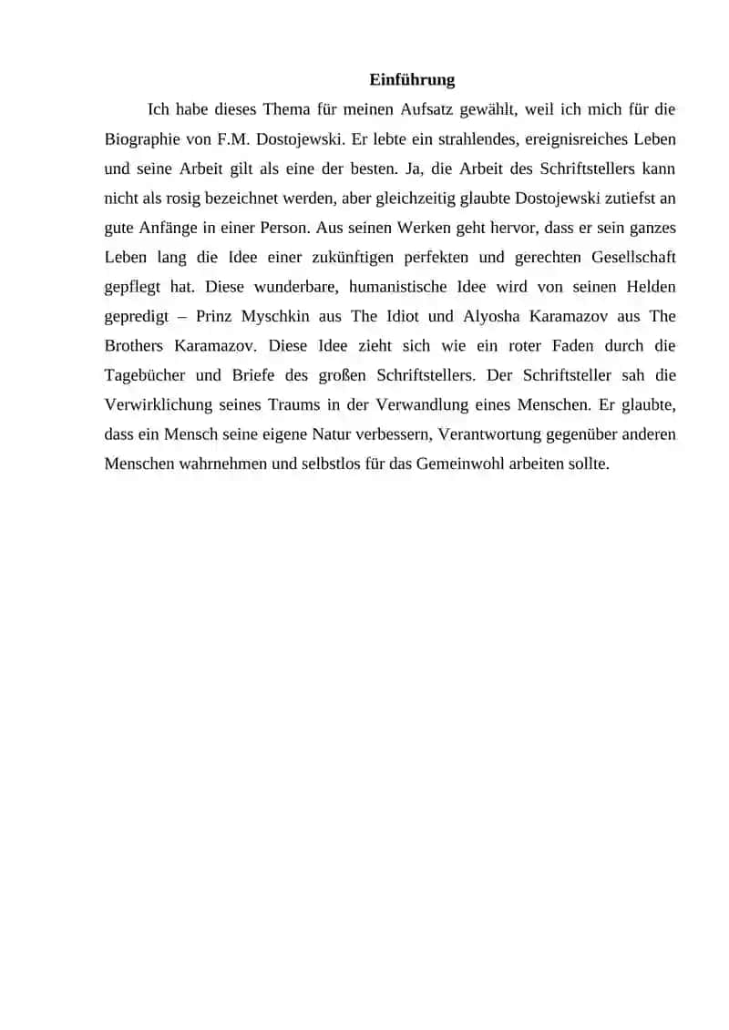 Lebensweg und Schaffen von M. F. Dostojewski 2