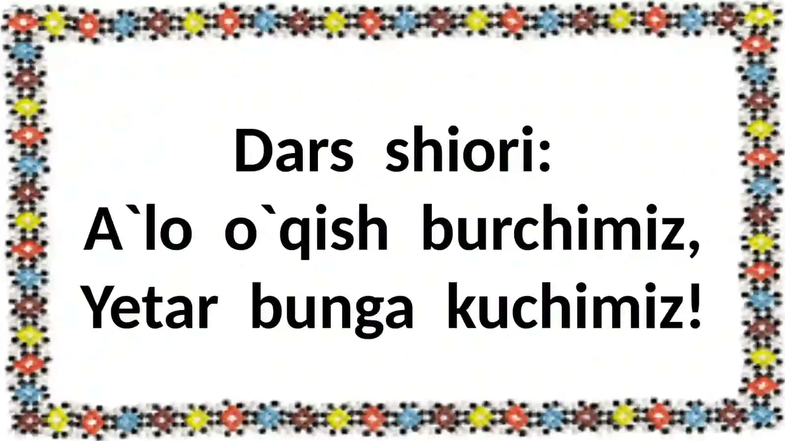 3-sinf Matematika 1-nazorat ishi 2
