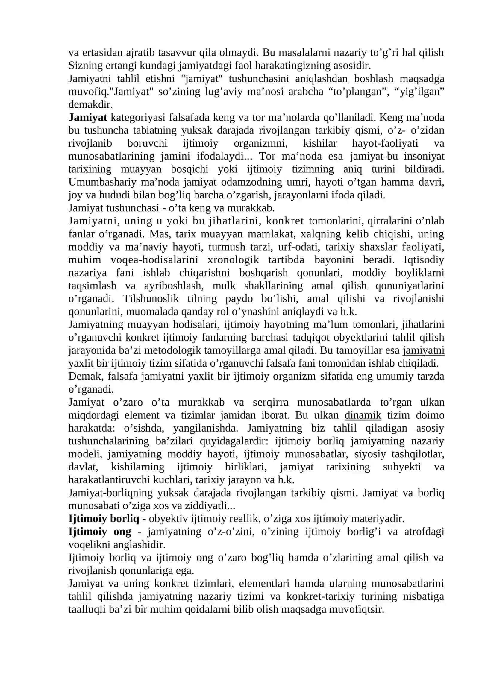Jamiyat falsafasi 2