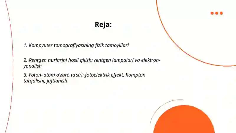Kompyuter tomografiyasi va uni ishlashining fizik asoslari 2