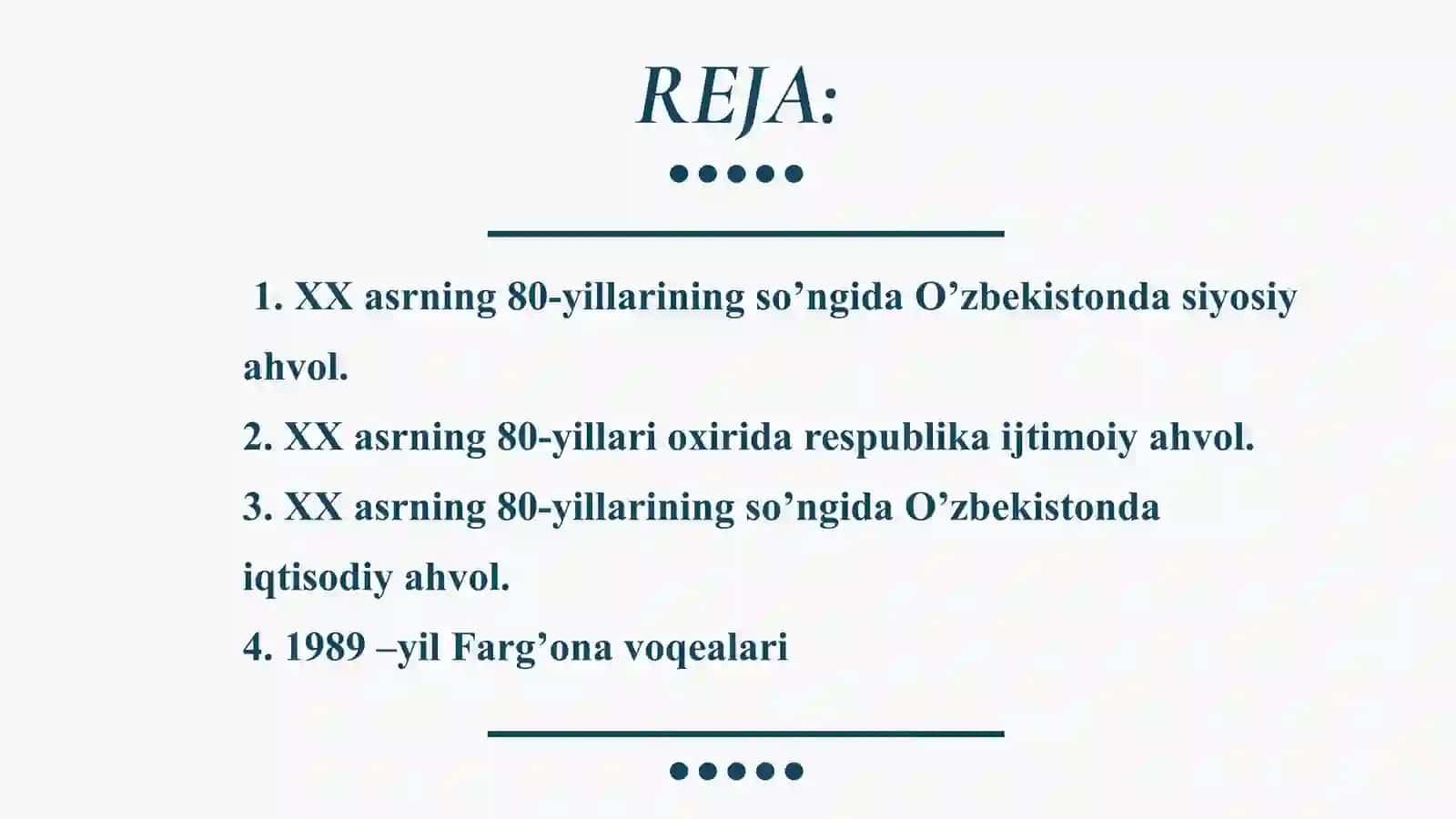 XX ASR 80-YILLAR OXIRIDA RO’Y BERGAN FARG'ONA VOQEALARI ASL SABABLARI VA O'ZBEK XALQI QADR QIMMATINI QAYTA TIKLANISHI 2
