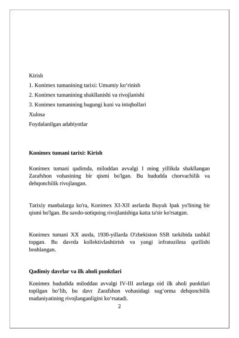 Konimex tumani tarixi 2
