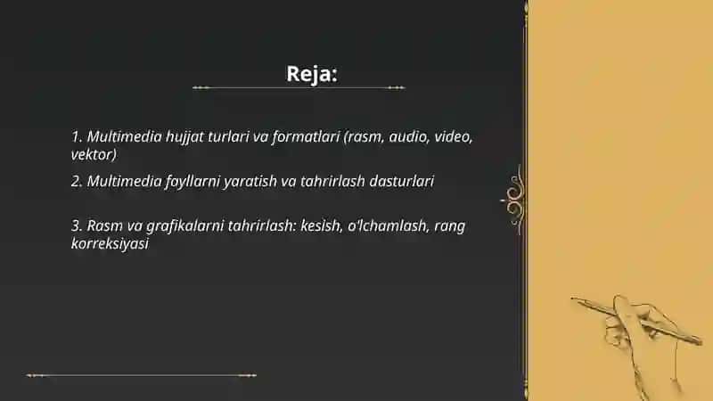 Multimedia hujjatlati bilan ishlash 2