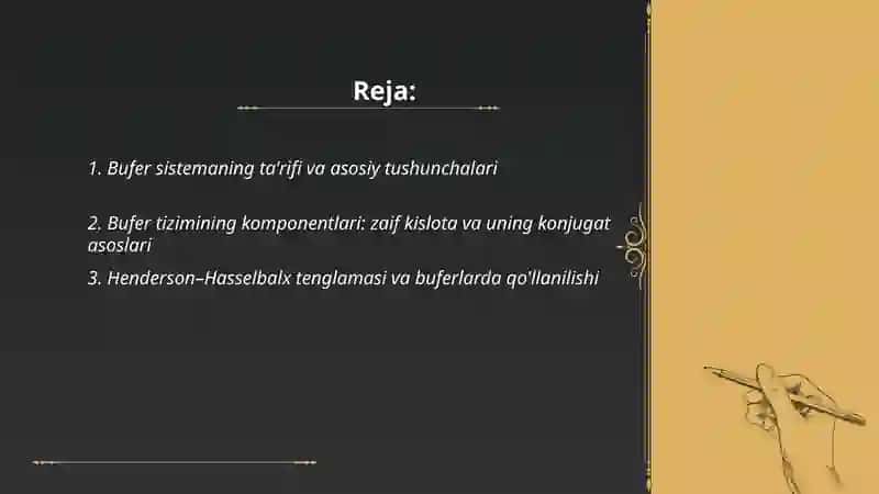 Bufer sistemalar va ularning ahamiyati 2