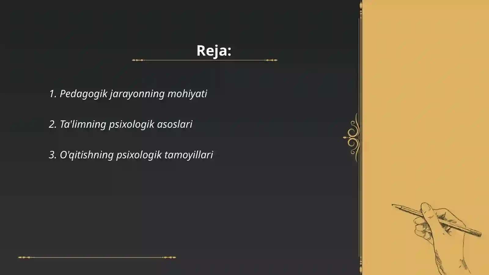 Pedagogik jarayon konsepsiya lari va uning psixologik asoslari 2