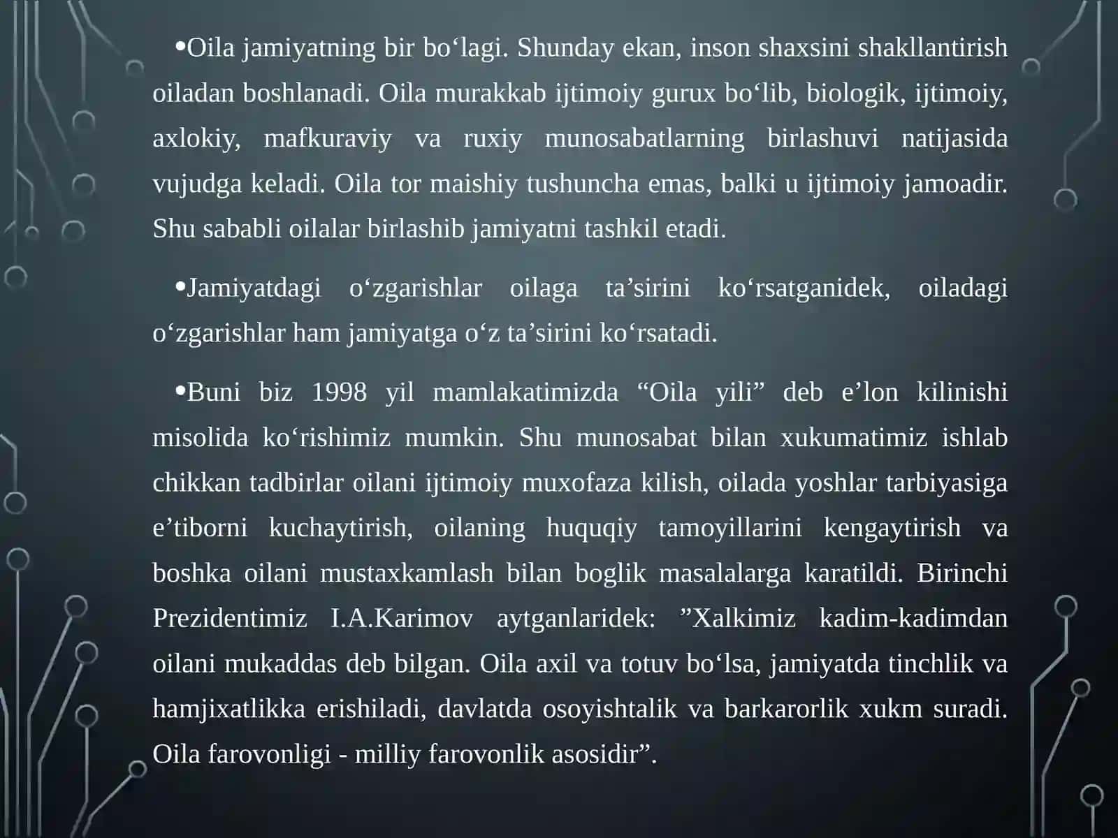 Oilada tarbiya asoslari 2