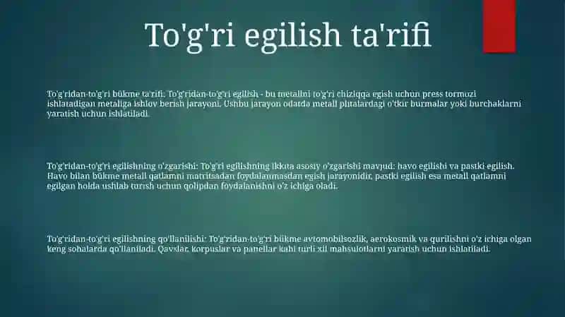 Tekis Egilish 2
