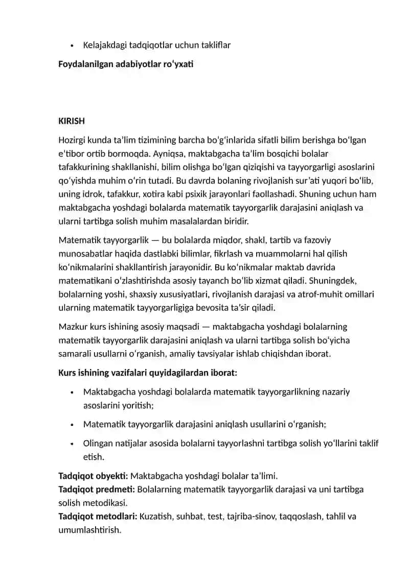 Matematik Tayyorgarlik 2