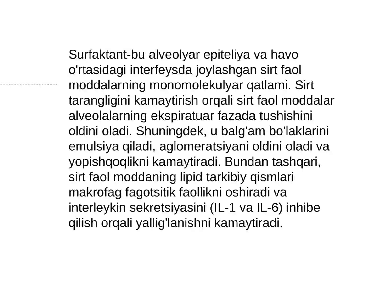 Surfaktant tizimi 2