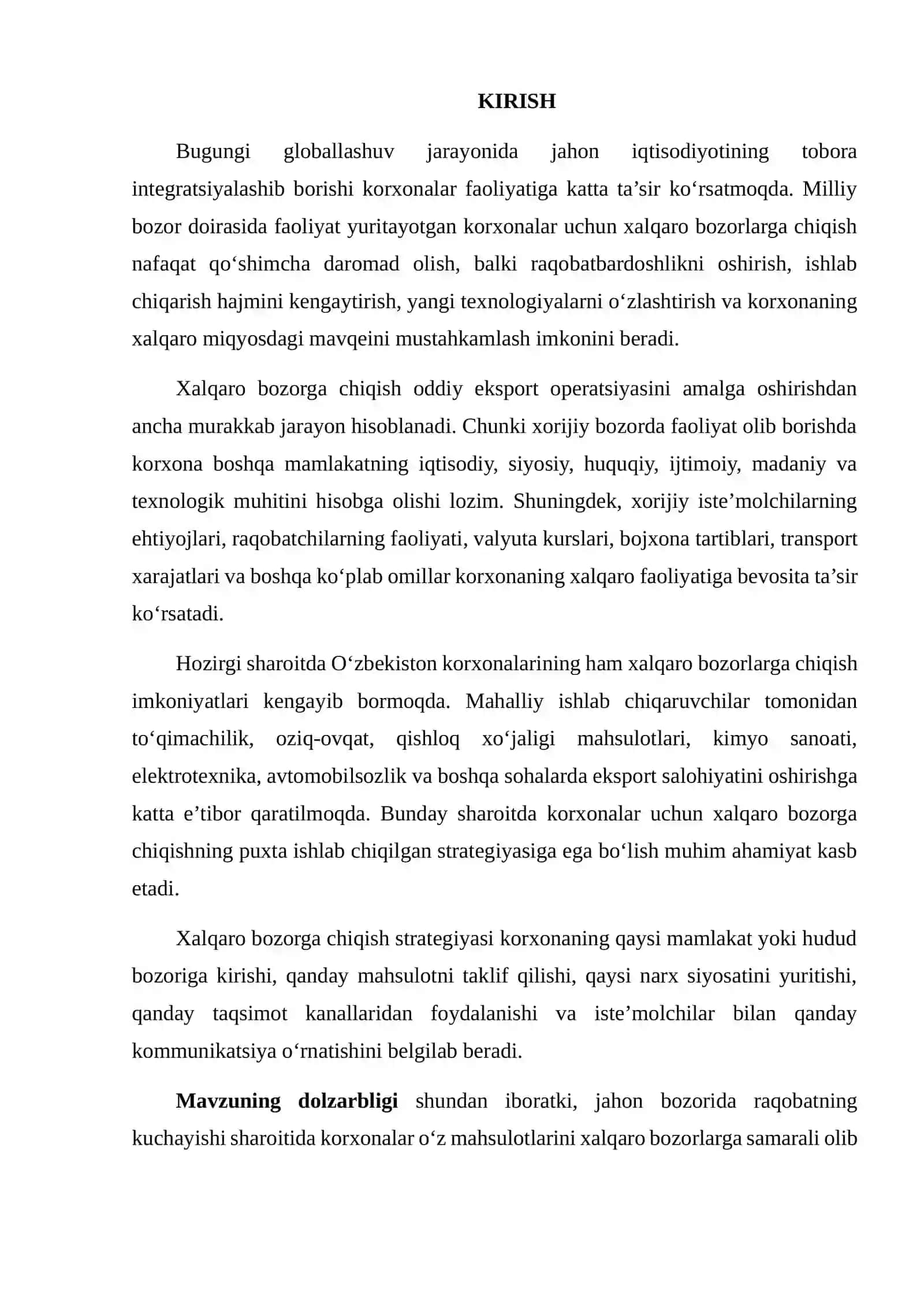 XALQARO BOZORGA CHIQISH STRATEGIYASI 2