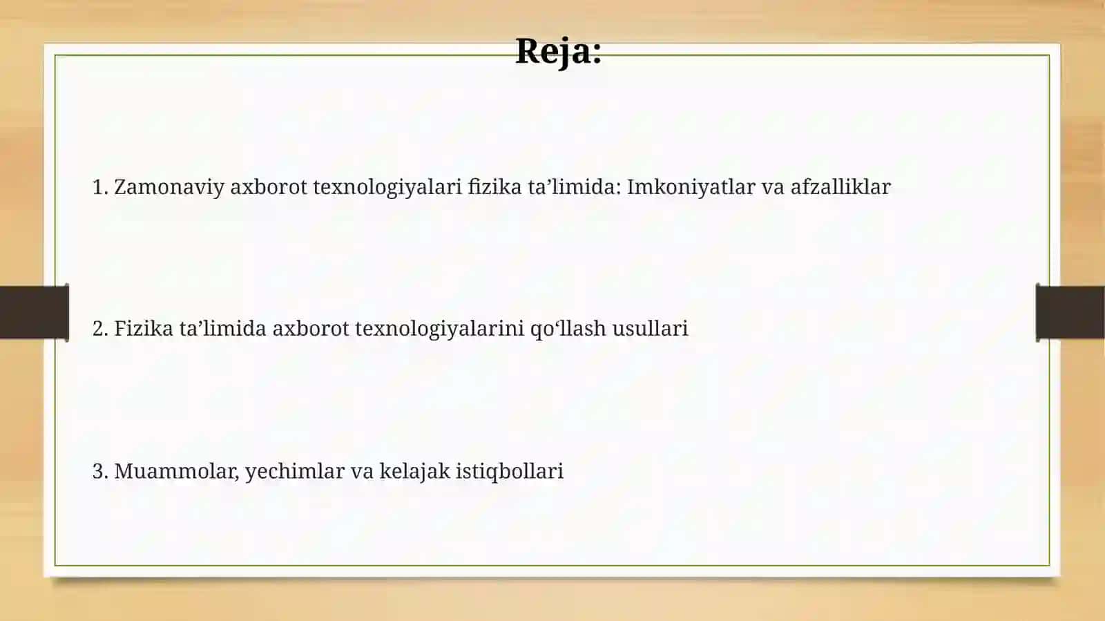 Zamonaviy axborot texnologiyalari fizika taʼlimida 2