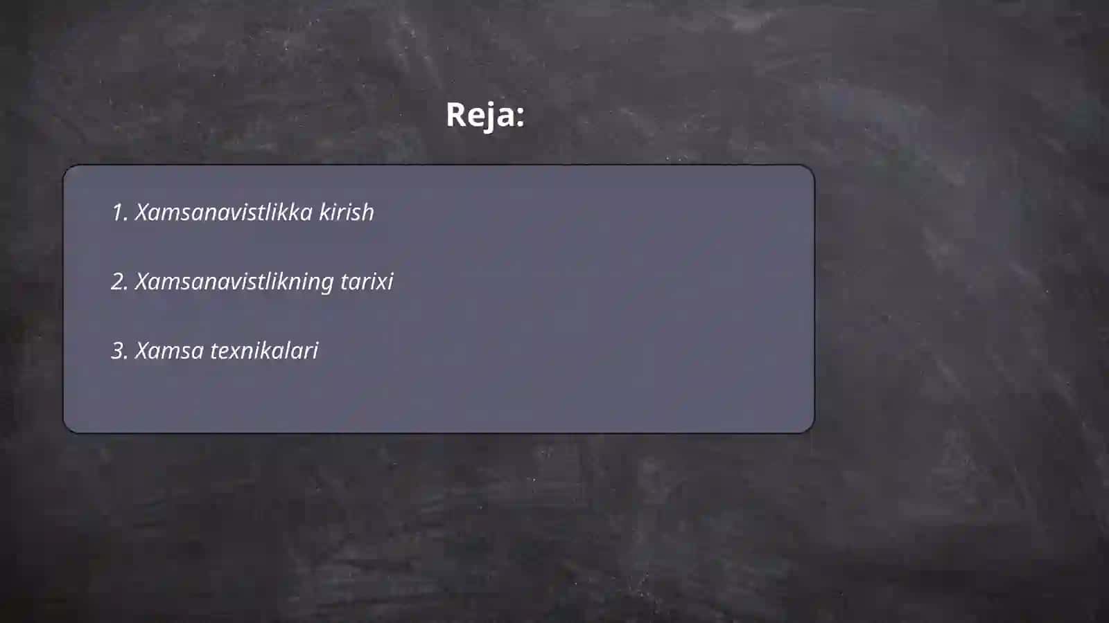 Xamsanavistlik anʼanalari 2