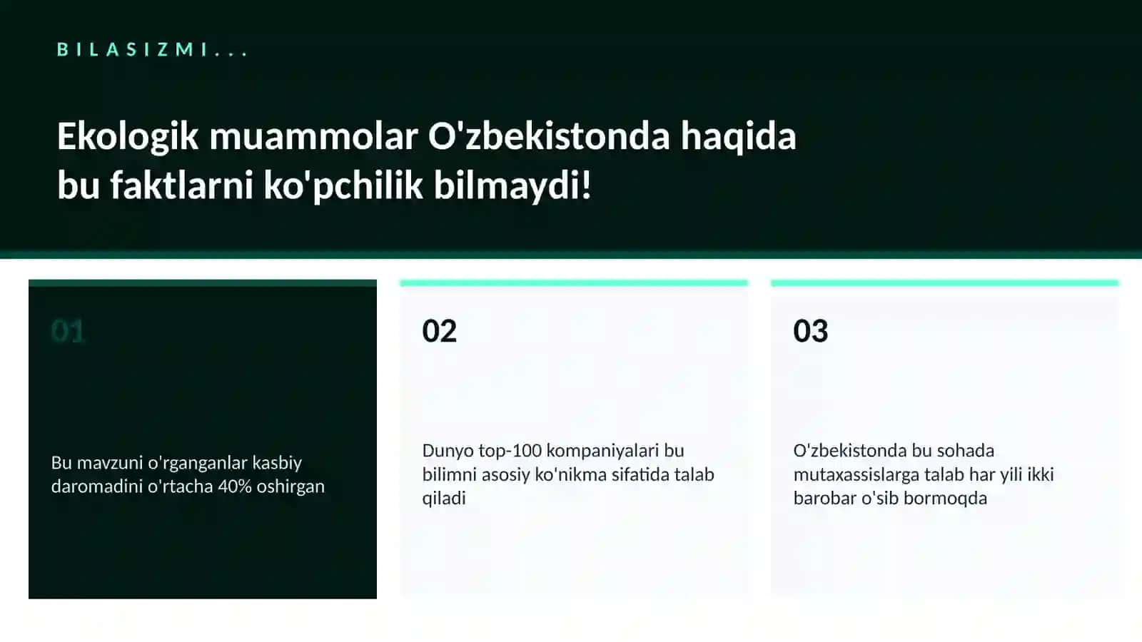 Ekologik muammolar O'zbekistonda 2